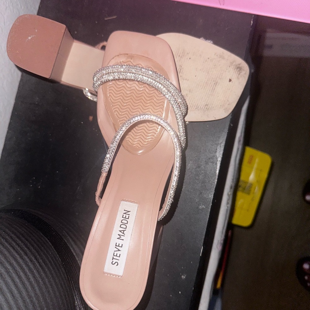 Steve Madden Women's Silver and Nude Heels - Picture 2 of 3